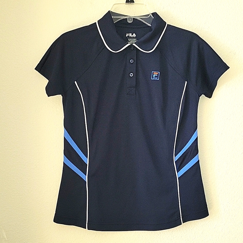 FILA Active Polo Shirt, S, Navy, EUC